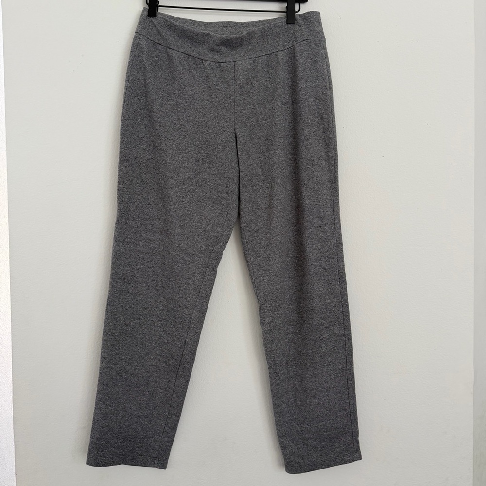 Ruby Rd. Gray Pull-On Knit Pants Women’s Small Stretch Straight Leg Lounge Pants